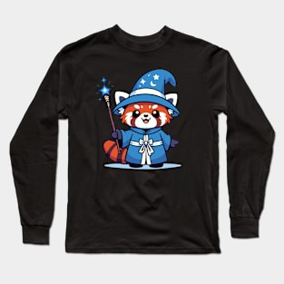 Enchanted Red Panda Wizard Long Sleeve T-Shirt